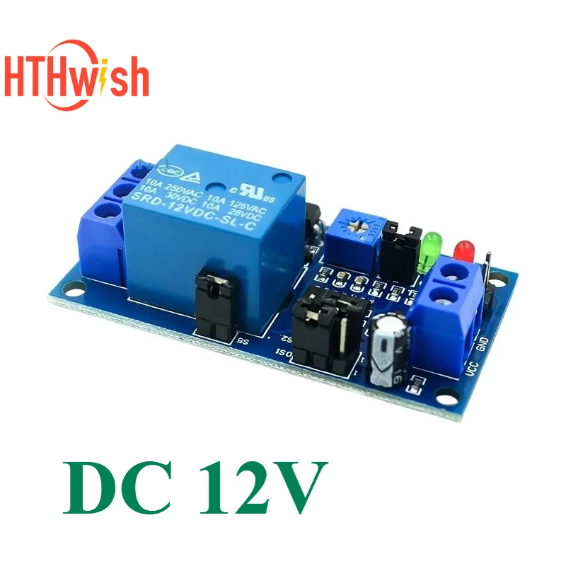 High Quality 12V Time Relay Module Turn On / Delay Turn Off Switch Module Control Switch Adjustable Potentiometer LED Indicator