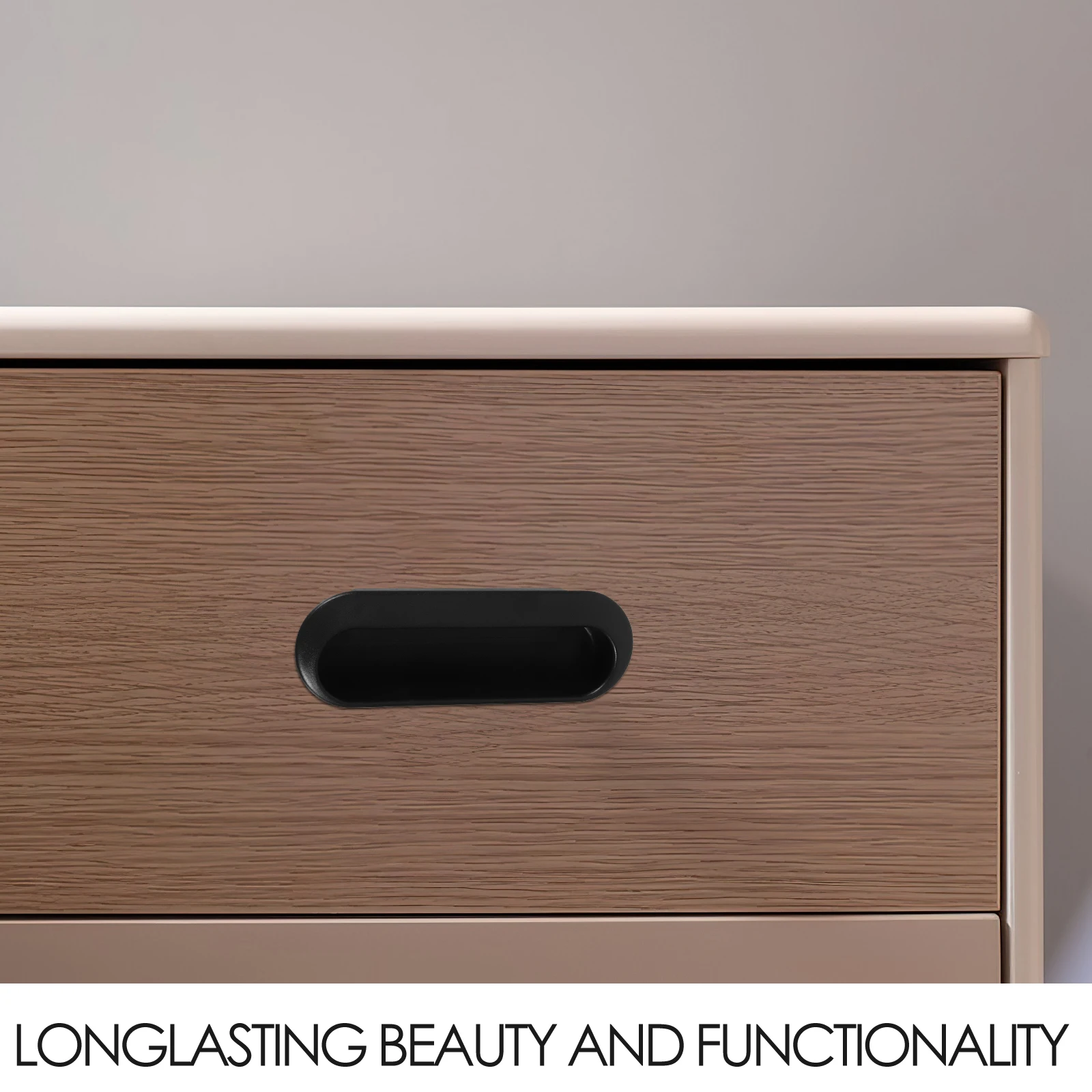 

10pcs Sliding Door Pull Recessed Closet Hidden Cabinet Flush Wardrobe Plastic Durable Stylish Easy Installation