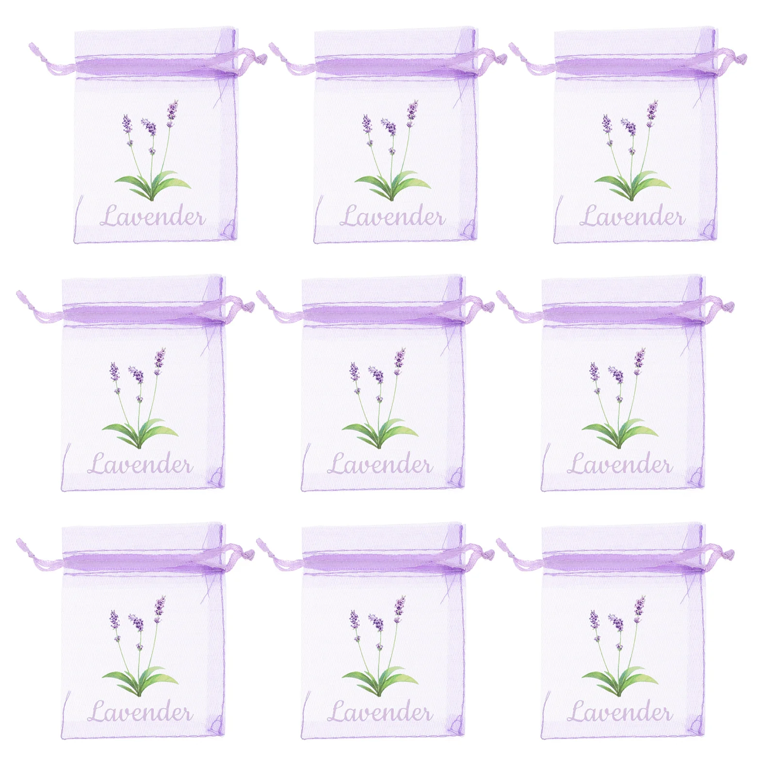 20 Pcs Lavender Bag Drawstring Spice Small Flower Sachet Fragrance Pouch Gauze Dried Container