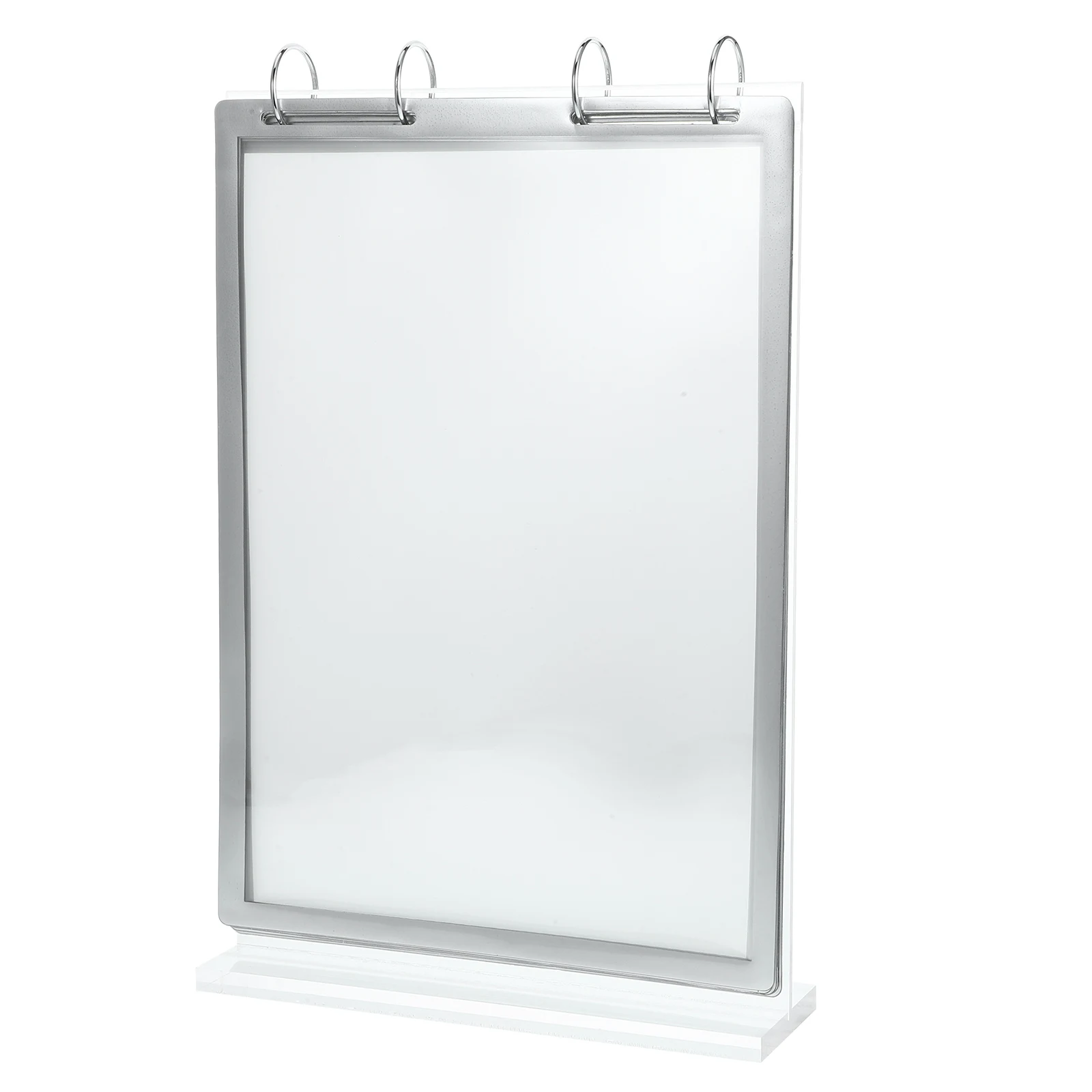 

Acrylic Display A4 297mmx210mm Clear Flip Page Menu Holder Poster Sign Stand Sturdy Base Menu Holder Table Rack