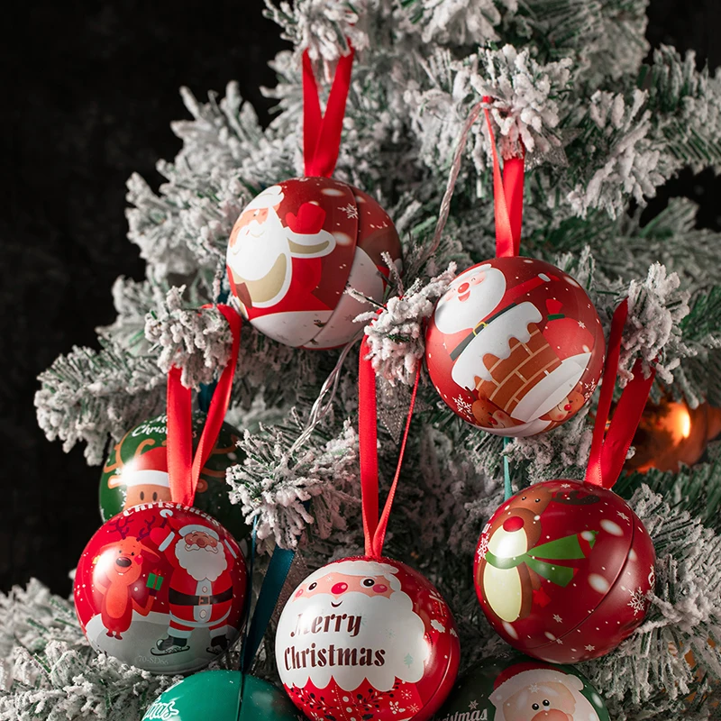 

Christmas Gift Ball Christmas Tree Decoration Balls Candies Chocolate Elf Ball Sanra Claus Deer Snow Man Gift Box Flavor Present