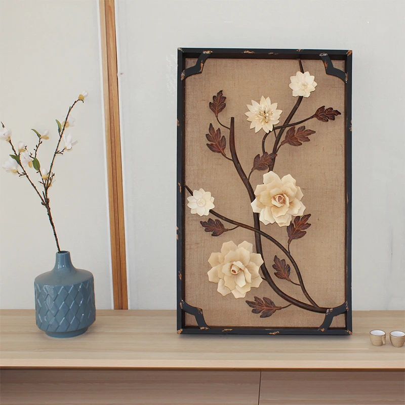 New Chinese style peony wall decoration, entrance wall hanging