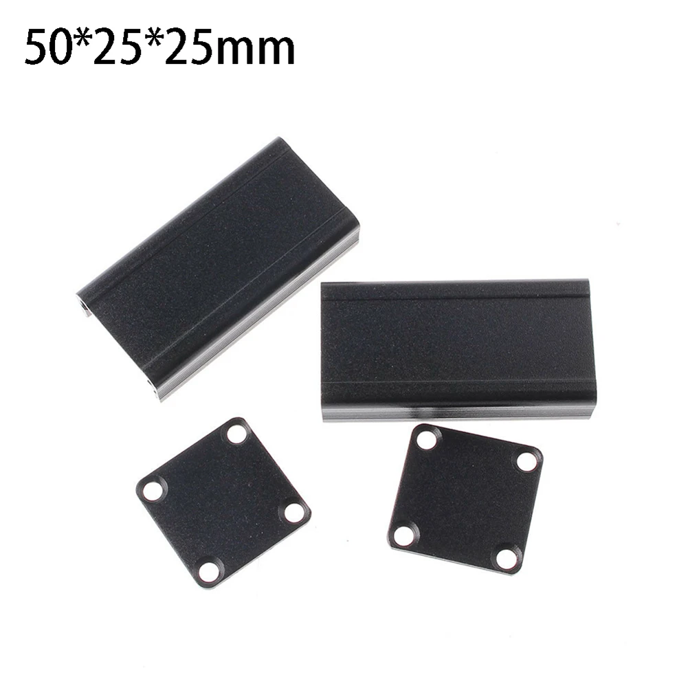 5pcs Extruded PCB Aluminum Box Black Enclosure Electronic Project DIY 50*25*25mm