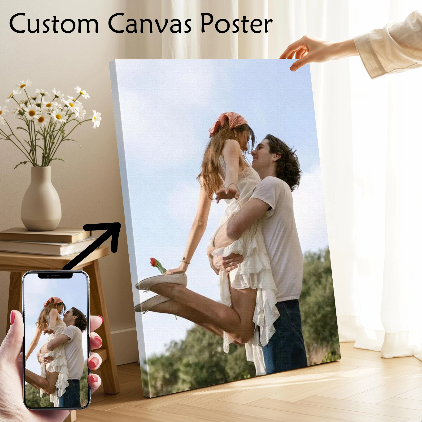1Pc Customized big size canvas poster WITH DIY FRAME OR ONLY CANVAS for home decor/bathroom decor/kitchen decor/wall decor.