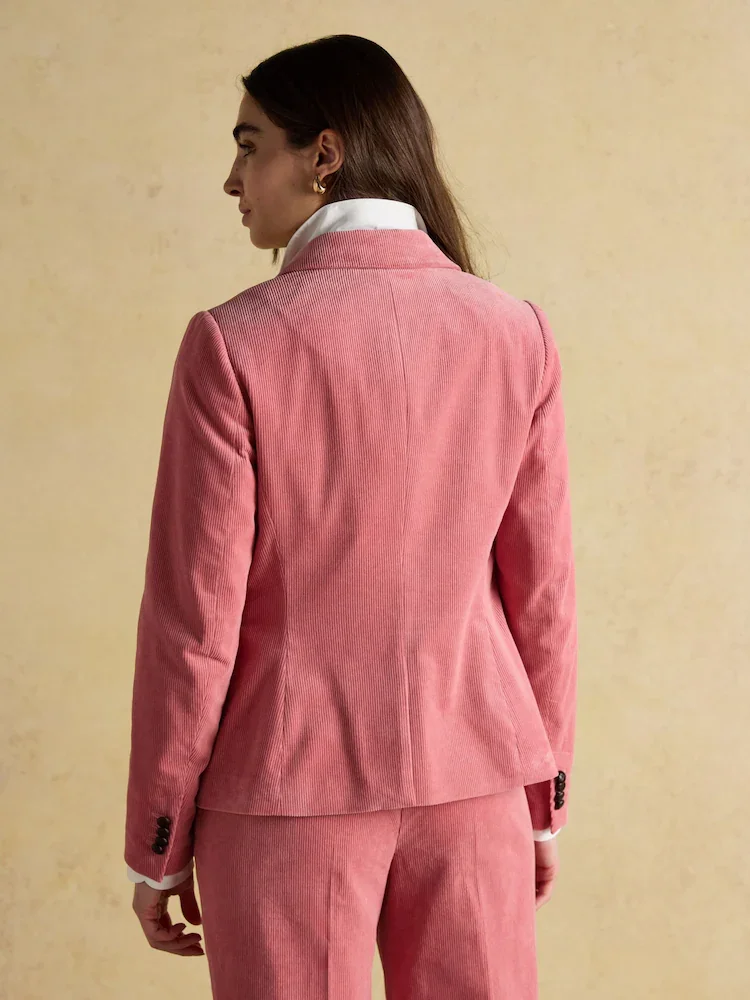 Allingentle Pink Double Breasted Women's 2 Piece Business Suit Casual Office Outfits Elegant Pantsuit Set Customize