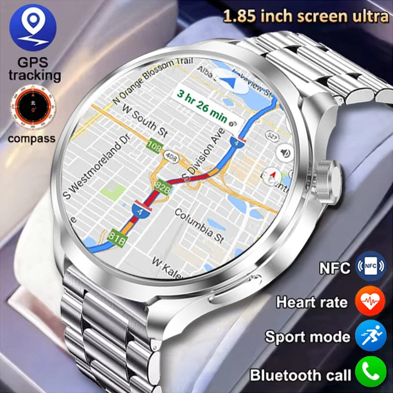 

Outdoor Sports WATCH 4 Pro Health Smart Watch Men 360*360 AMOLED HD Screen GPS Tracker BT call Blood Oxygen Sport Smartwatch Man