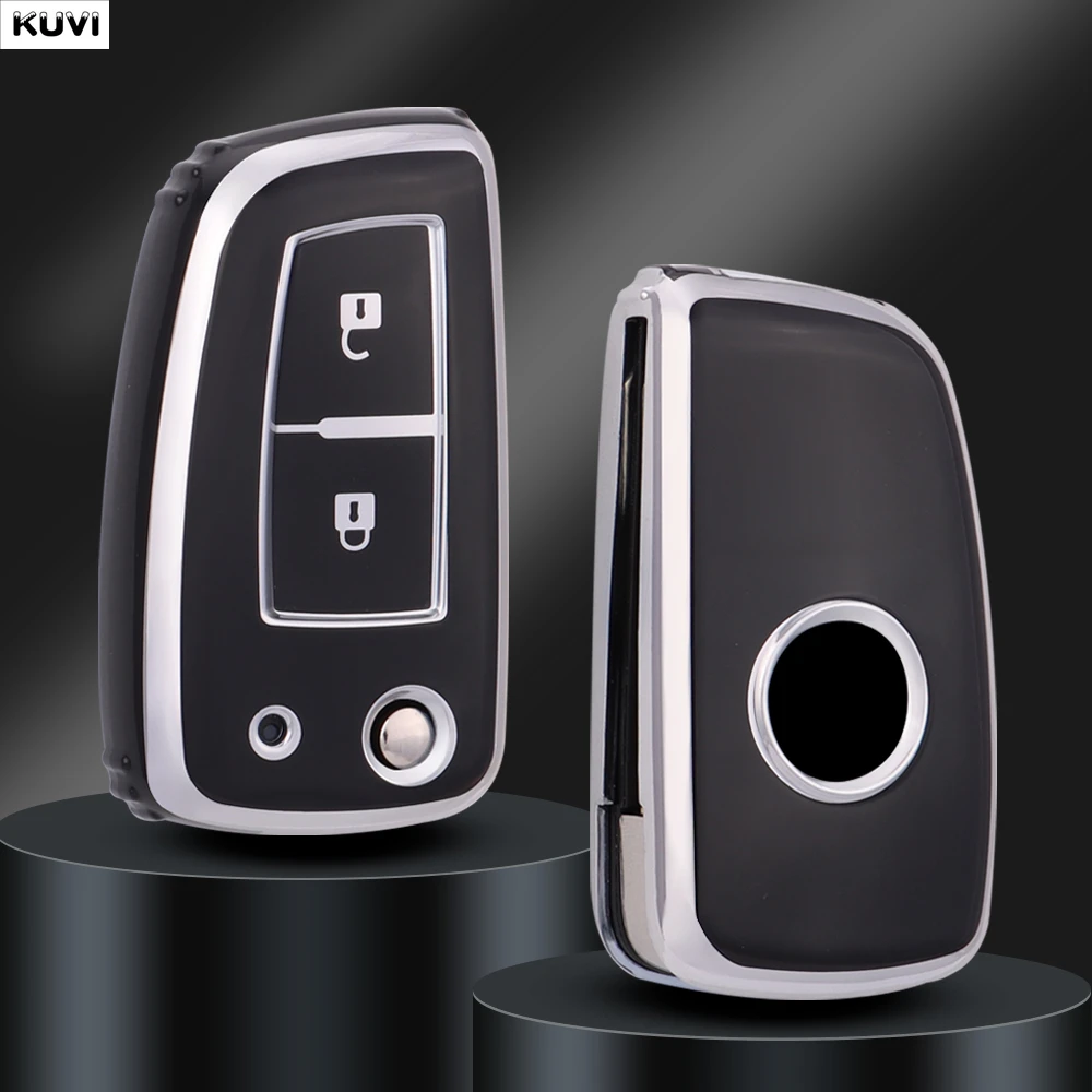 

2-кнопочный чехол из ТПУ для автомобильного ключа, чехол для Nissan X-Trail Qashqai J11 Juke Murano Micra Tiida Maxima Altima Kicks, держатель брелока