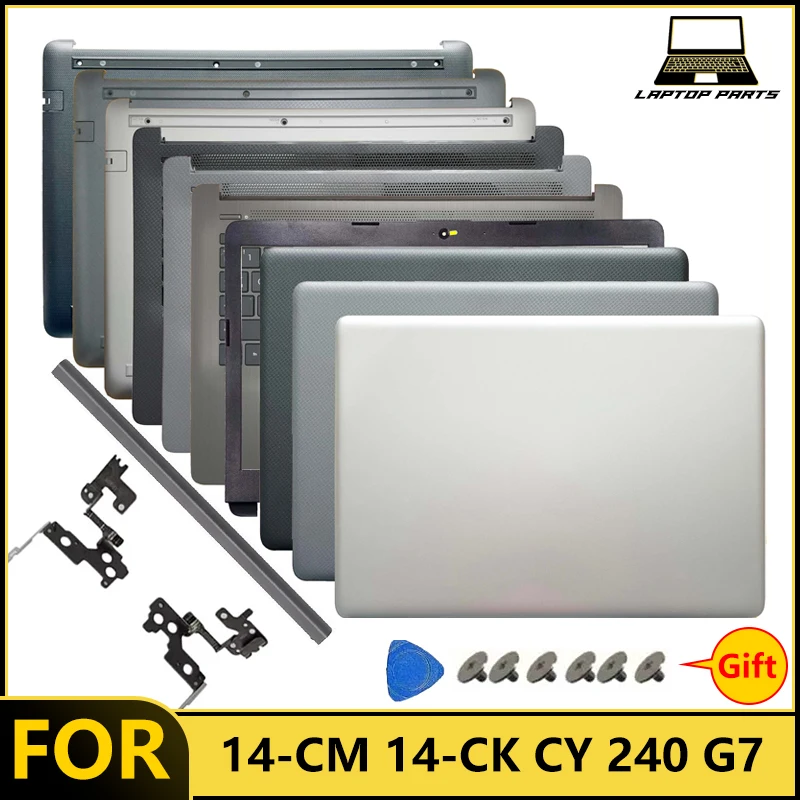 NEW For 14-CM 14-CK 14-CY 14Q-CS 240 G7 245 246 G7 TPN-I131 Laptop LCD Back Cover Front Bezel Palmrest Bottom Case Laptop Frames