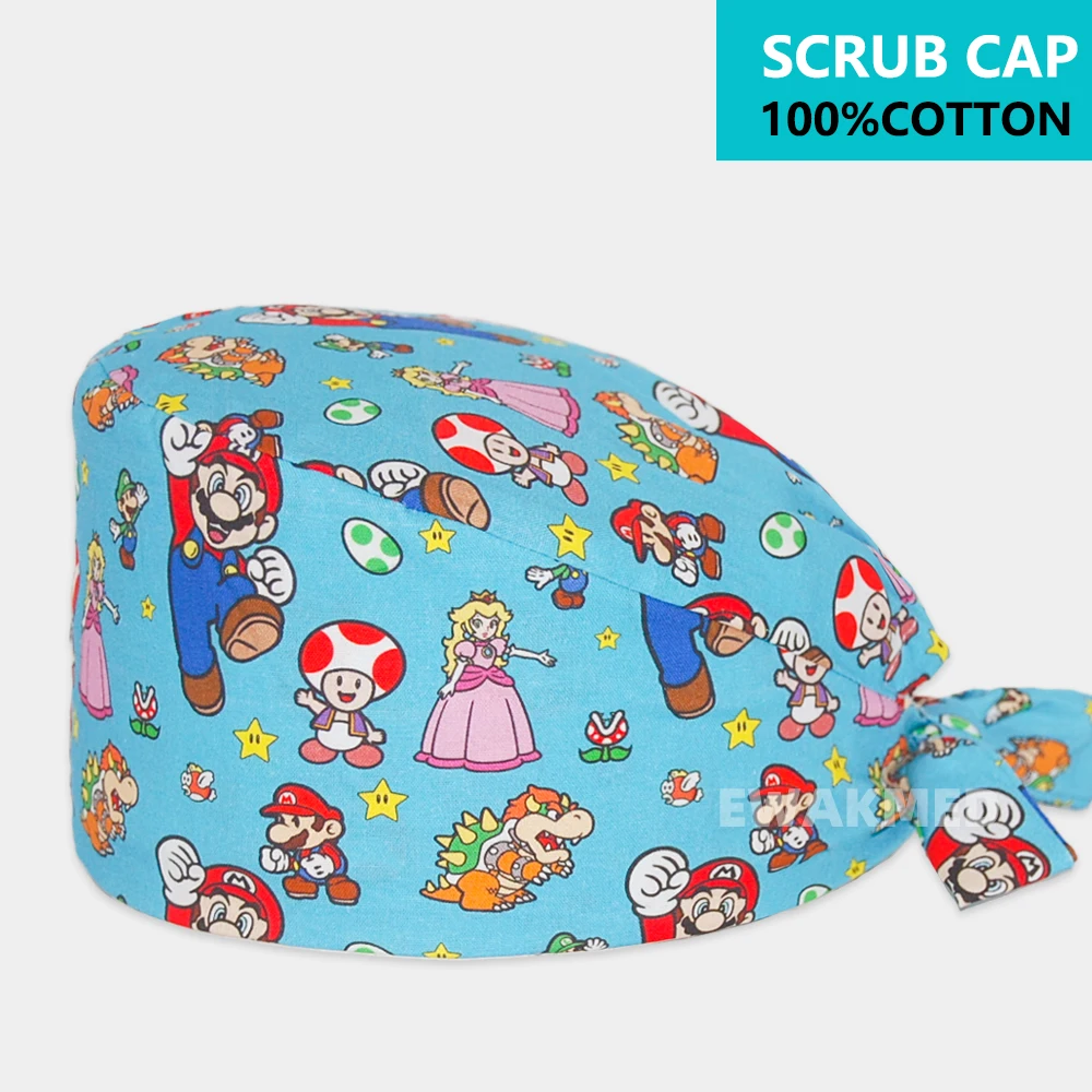 New Dental Clinic Cap with Sweatband Men Women Work Hat laboratory Pet salon nursing Scrub Hats breathable Nurse working hat