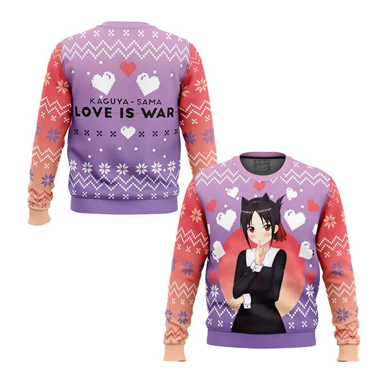 

Couple Style Ugly Christmas Sweater With Fashionable Heart Pattern Soft And Close Fitting Suitable For Christmas Movie Night