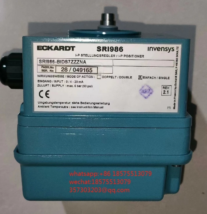 FOR ECKARDT SRI986 Valve Positioner SRI986-BIDS7ZZZNA 28/049165 1 PIECE