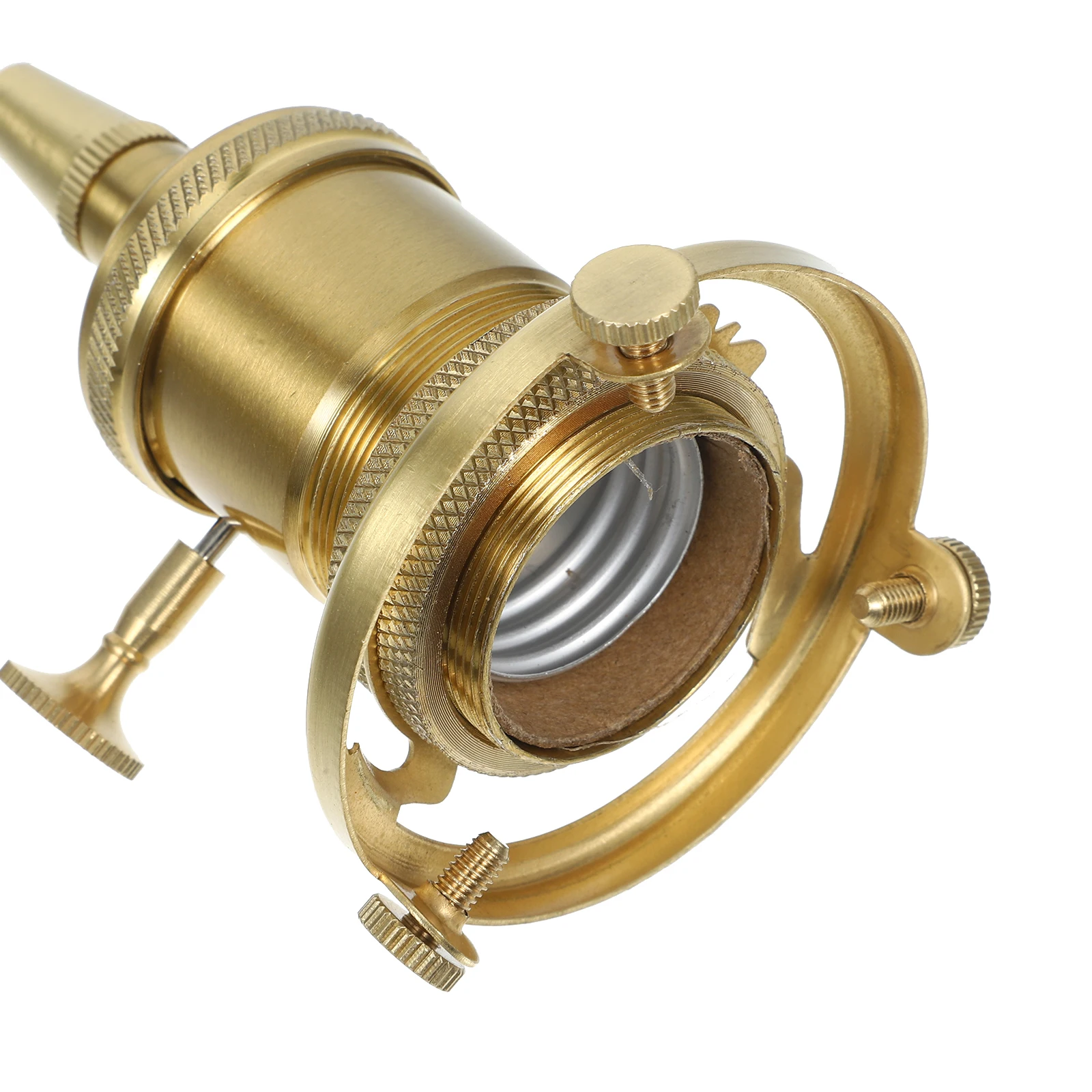 Retro Aluminum Light Socket E27 Lamp Holder Switch Vintage Hanging Light Accessories for Home Office DIY Project
