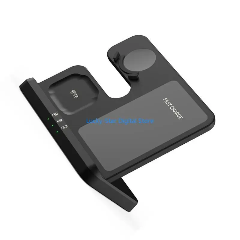 

N7MC Беспроводная зарядная подставка 3 в 1 для S22/S21/S20/Note 20 Series Watch 4/3/Active 2 Основная зарядная база