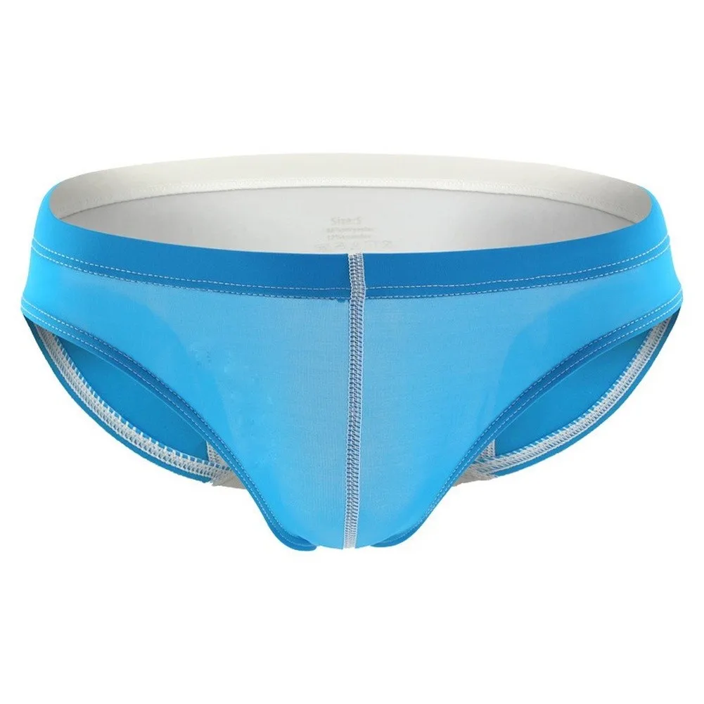 Men's Low Waist Briefs Underwear Bulge Pouch Contrast Color Underpants Panties Sexy Male Bulge Pouch Mens Underpants