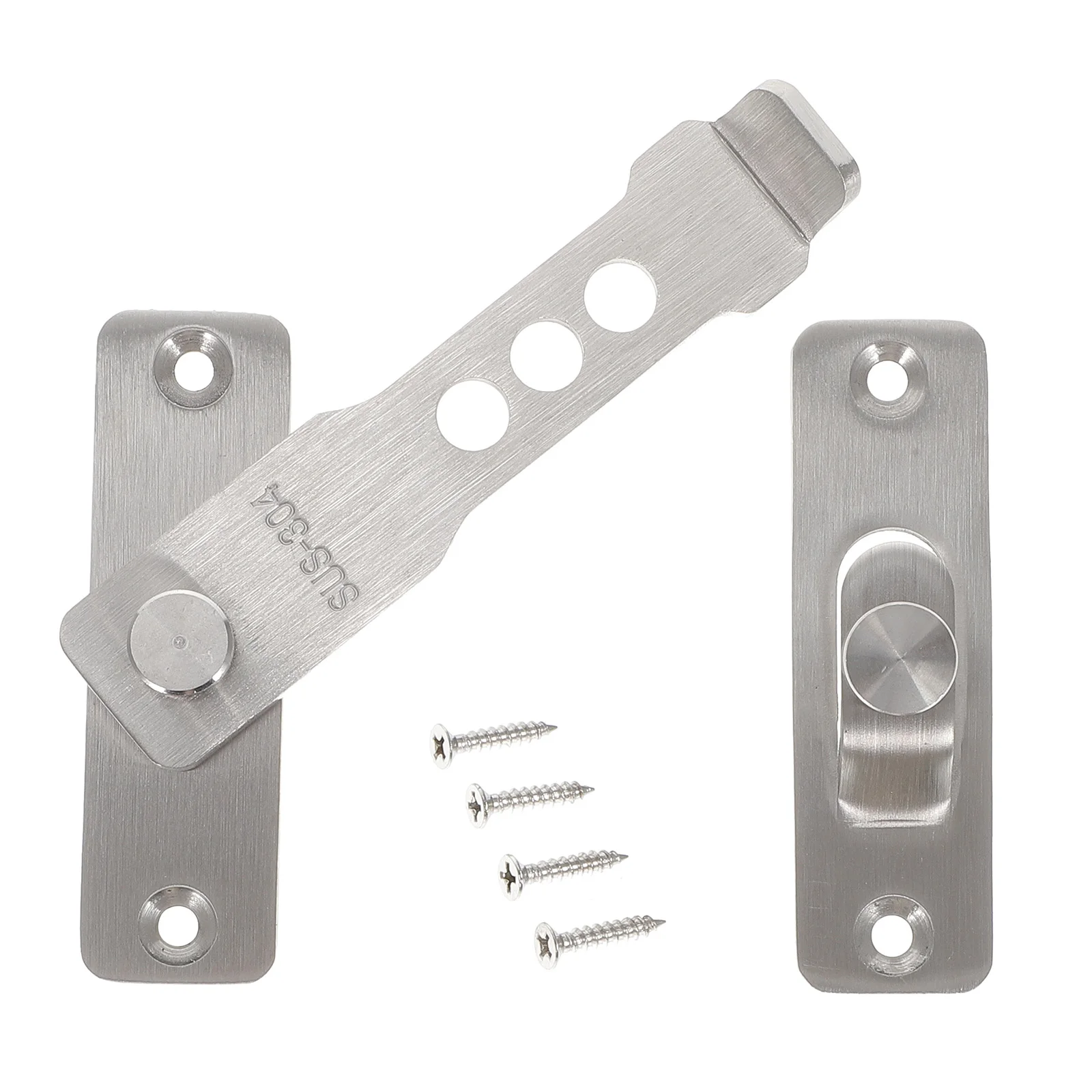 

Stainless Steel Door Lock Latch 180 Degree Rotation Sliding Barn Gate Latches Bathroom Hook Safe Reliable Hardware