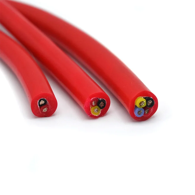 High Temperature Multicore Silicon Signal Wire 0.3mm 0.5mm 0.75mm Heat Resistant Flex 2 3 4 Core Silicone Rubber Control Cable