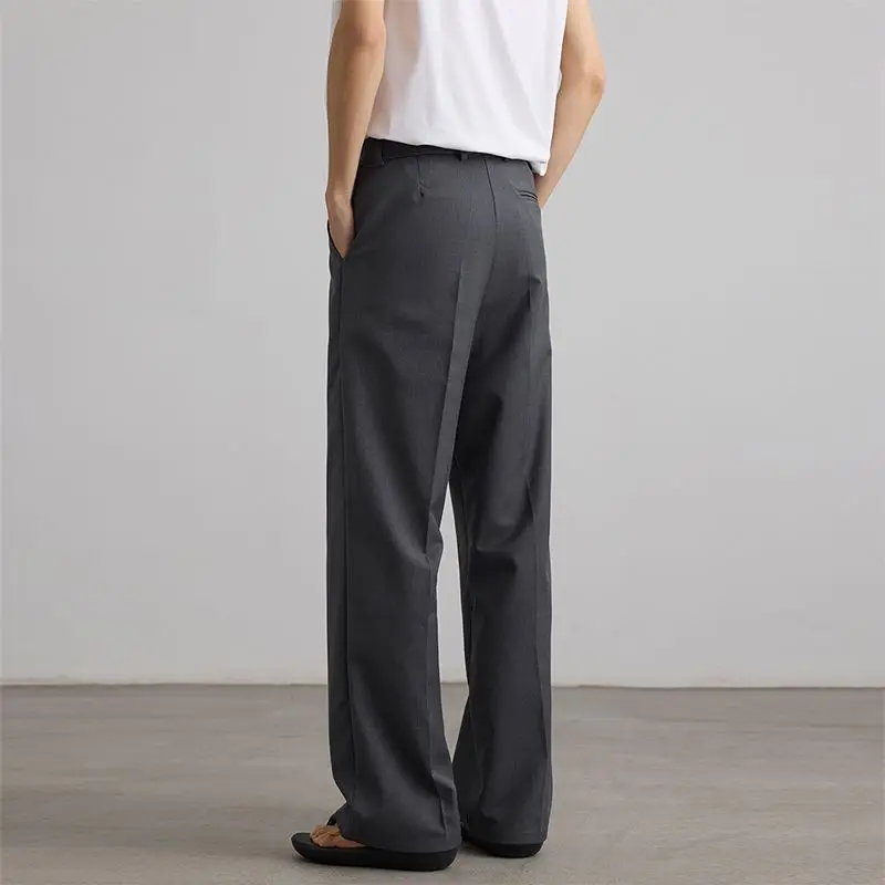 Großhandel Formelle Hosen für Männer Casual Einfarbig Jungen Kleid Hosen Sommer Breite Bein Hosen für Männer Arbeitskleidung Mann Männer Hosen