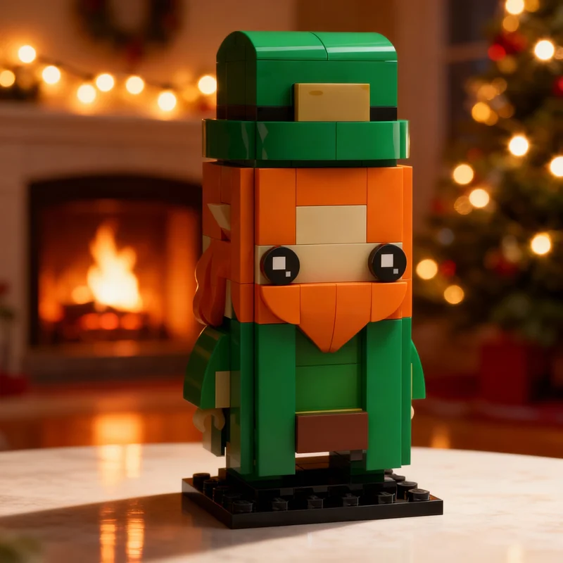 139pcs MOC Leprechaun BrickHeadz Model Building Blocks Toy Collection Assemble Display Art Birthday DIY Creative Education Idea