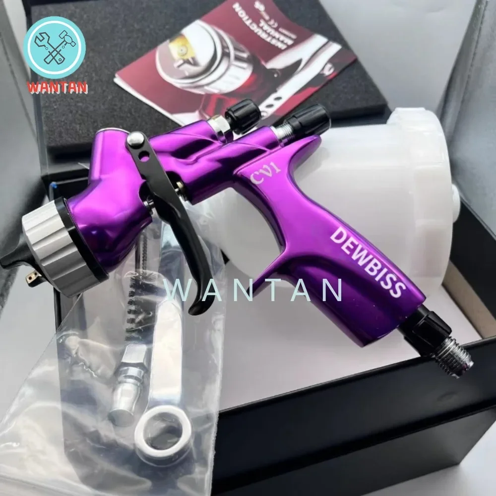 CV1 Spray Gun 1.3mm Stainless Steel Nozzle Air Spray Gun 600CC Automotive HVLP Car Paint Tool Water-Based Paint Varnish Spray