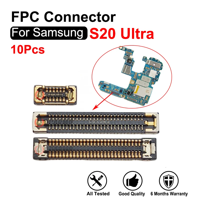 10 шт. для Samsung Galaxy S20 Ultra Wifi сигнальная Антенна Разъем ЖК FPC Разъем материнская плата Гибкая Запасная часть