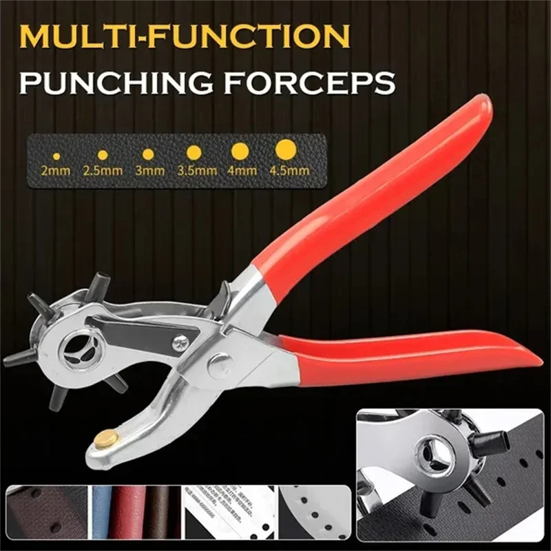 Multi Functional Belt Punching Pliers Practical Round Hole Punching Machine Watch Strap Craftsmanship Household Handmade Tools 