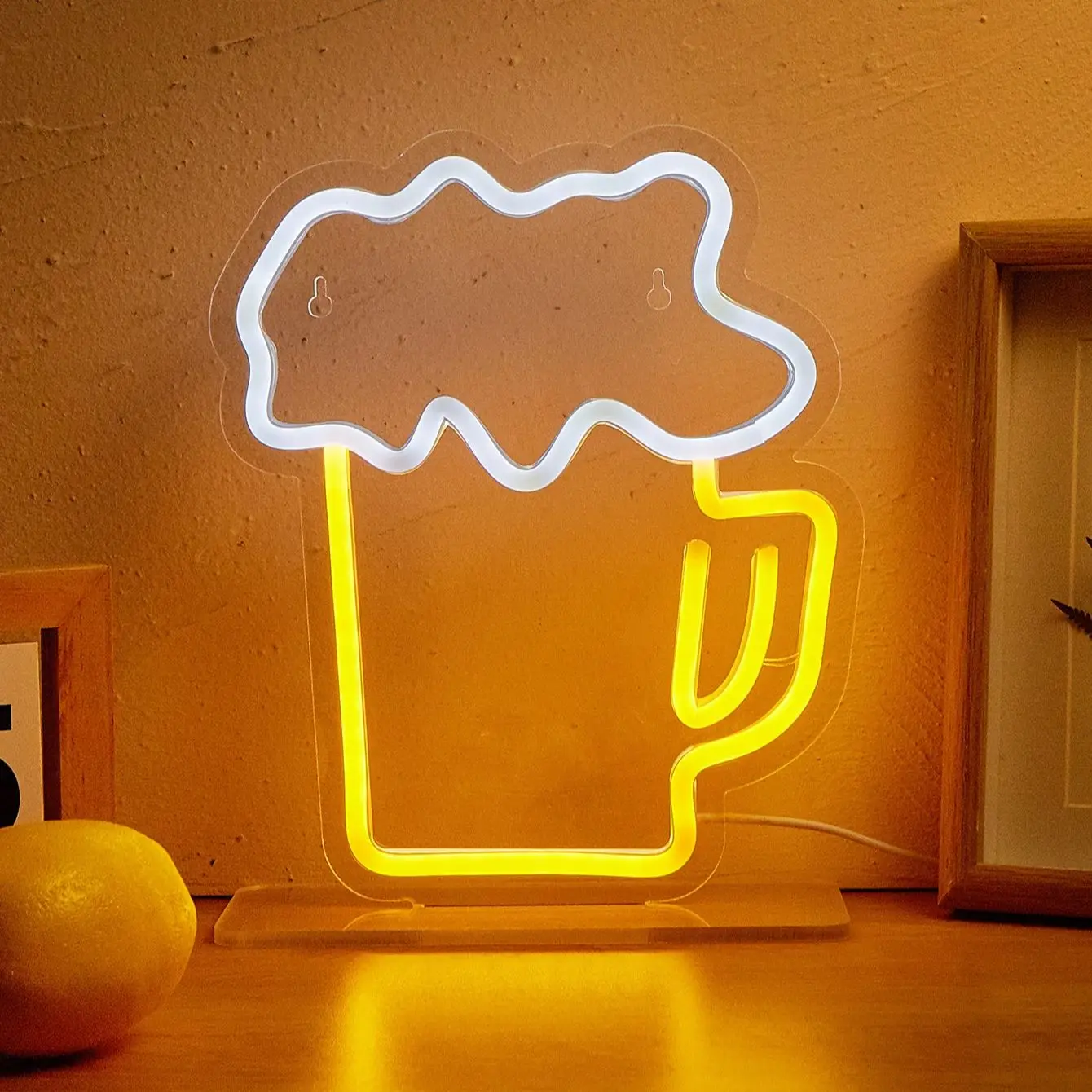 

Chi-buy светодиодный неоновый стакан для пива, неоновые вывески с питанием от USB, ночник, 3D настенное искусство, декор для спальни, гостиной, лампы, вывески