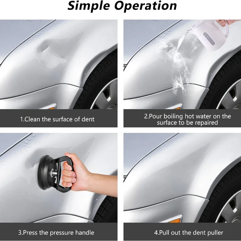 Car Dent Remover Vehicle Dent Puller Handle Lifter, Suction Cup Dent Puller for Car Body Dent, Glass, Tiles and Mirror