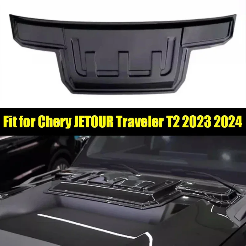 

New! Car Hood Cover Suitable for CHERY JETOUR Traveler 2023 2024 Modified Gloss Black Matte Hood Cover Car Exterior Trim Parts