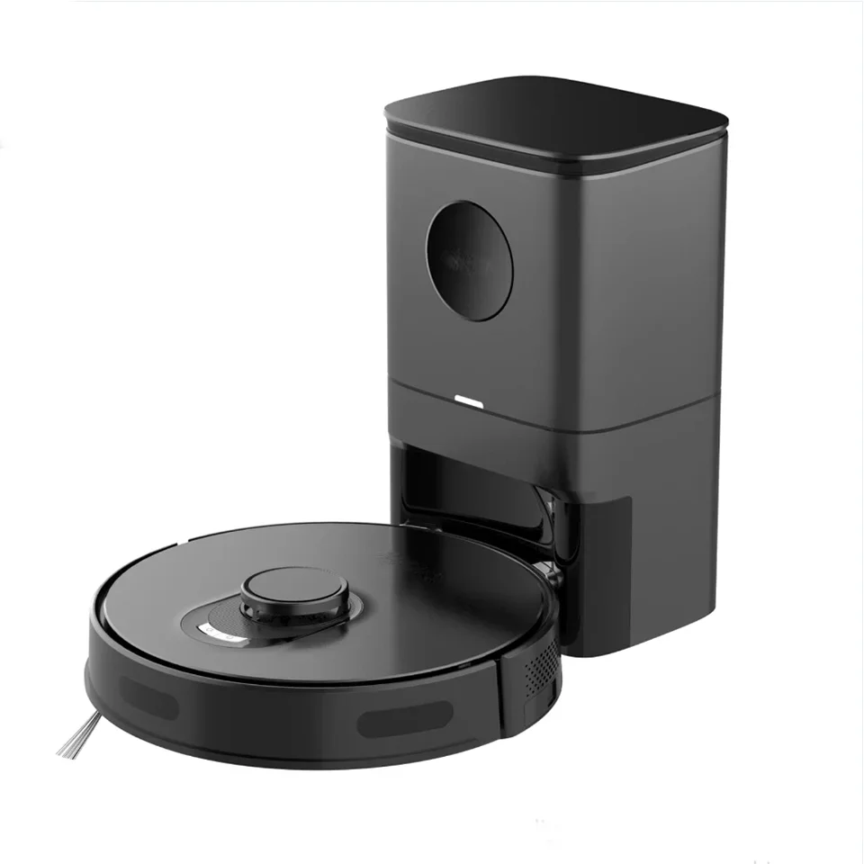 Robotic Vacuum Cleaner with Self-emptying Dustbin Lidar Navigation Robotic Vacuums Multi-floor Mapping 4000PA Strong Suction OEM