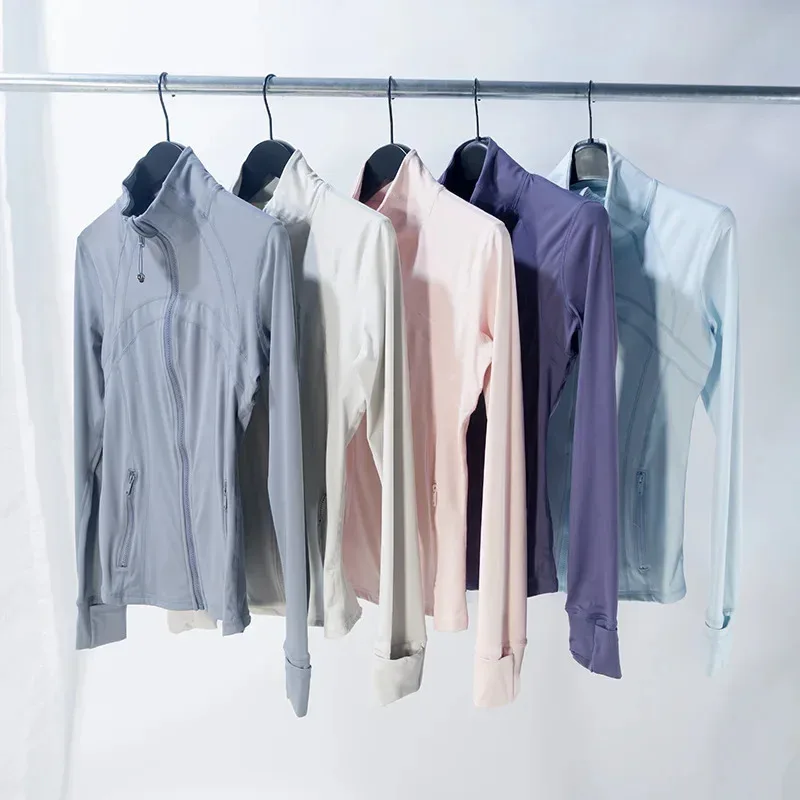 

Third Generation Casual Sportswear Ladies' Yoga Clothes Soft Top Breathable Meshless Stand Collar Jacket Fitness Sportswear