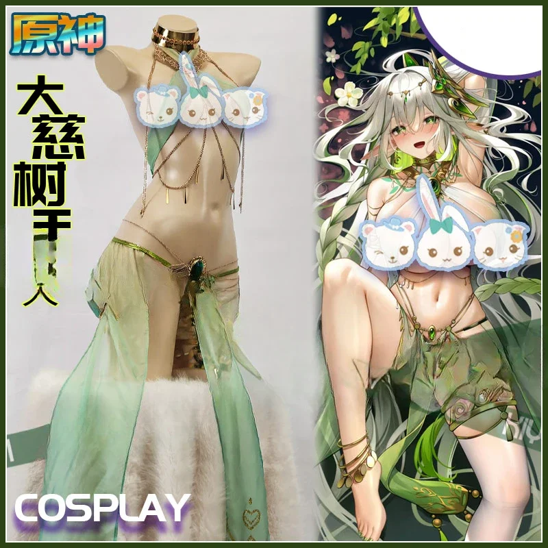 Nahida Cosplay Anime Game Sumeru God The Greater Lord Rukkhadevata Costumes Original Doujin Sexy Underwear Accessories Full Suit