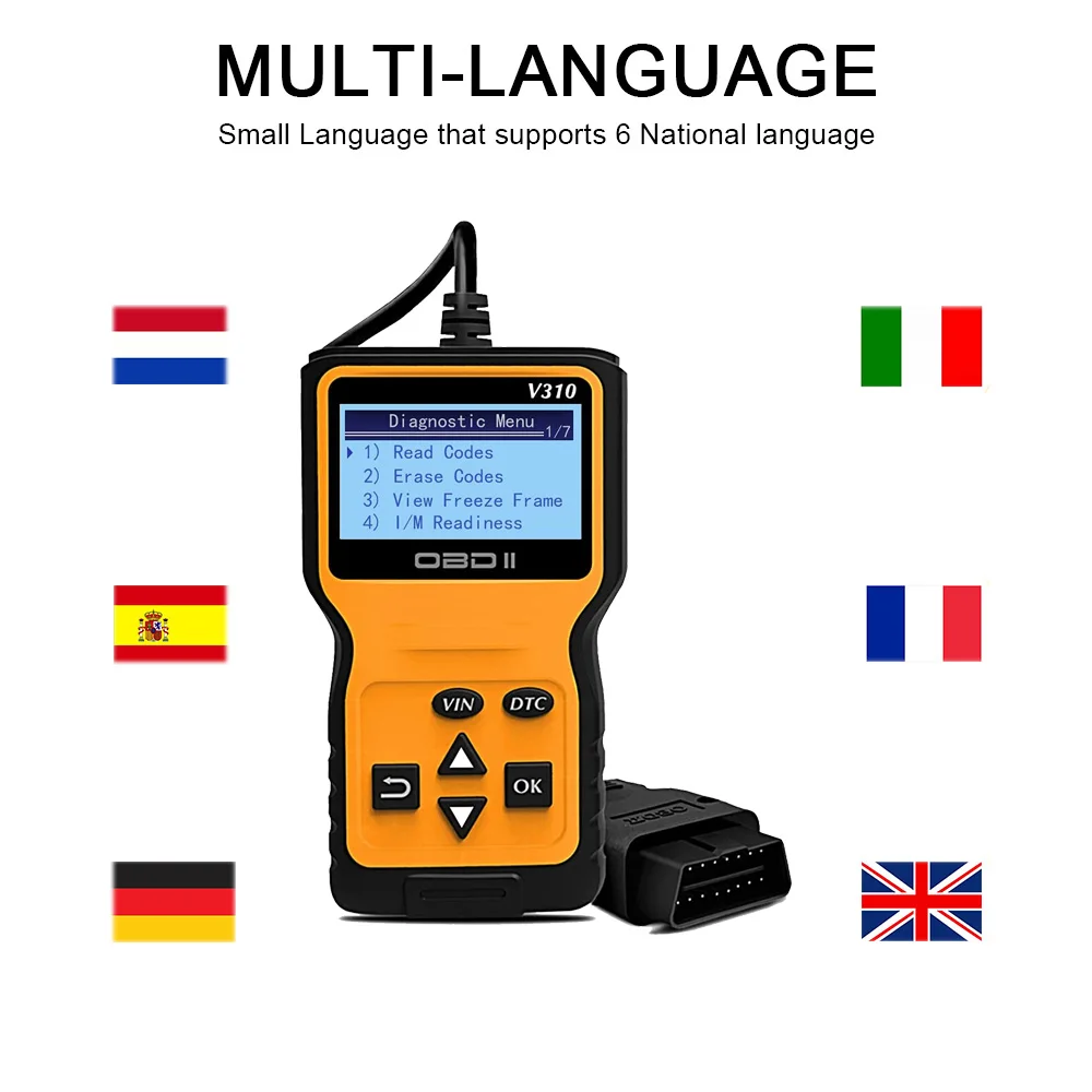 New V310 Code Reader On-Board Fault Code Reader Scanner OBD Fault Diagnosis Instrument Supporting Multiple Languages