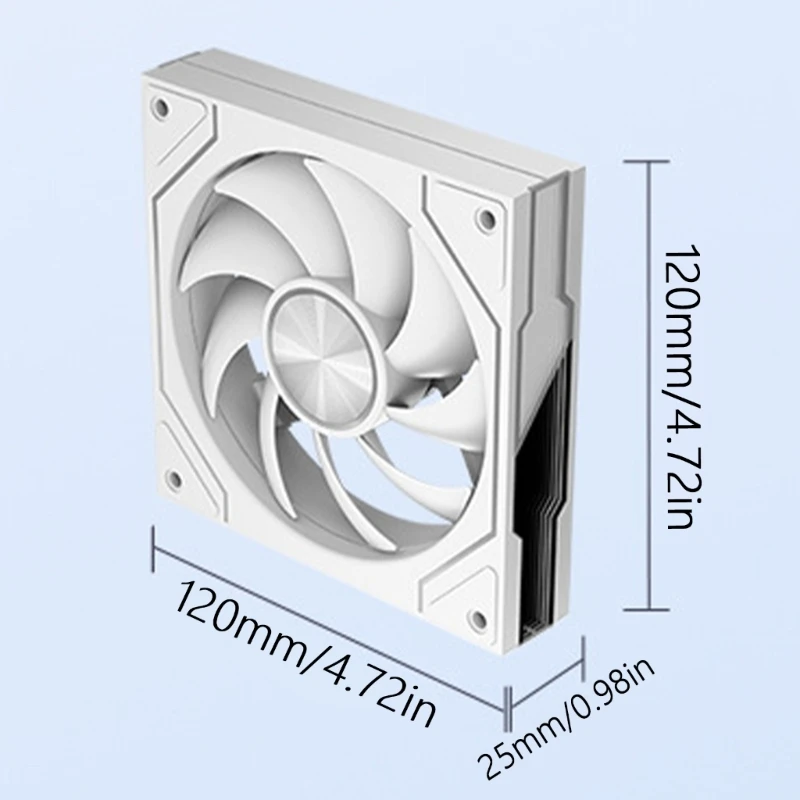 Aesthetic 120mm ARGB Cooling Fan with Infinitys Mirror Design for Modern PC