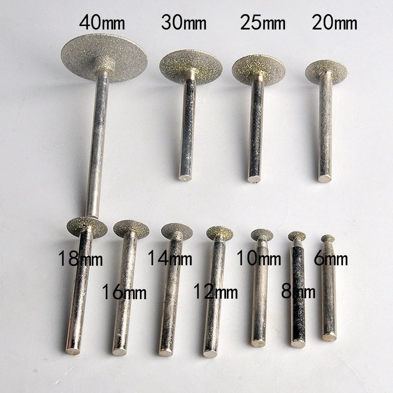 6mm Shank K-Pin T-Shape Diamond Grinding Head / Tile Jade Slotting Disc / Small Grinding Wheel / Ultra Thin Alloy Cutting Blade