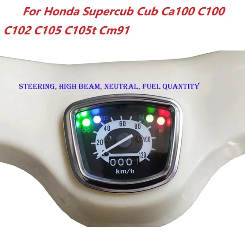 For Honda Supercub Cub Ca100 C100 C102 C105 C105t Cm91 Motorcycle Speedometer Speedo Meter Odometer