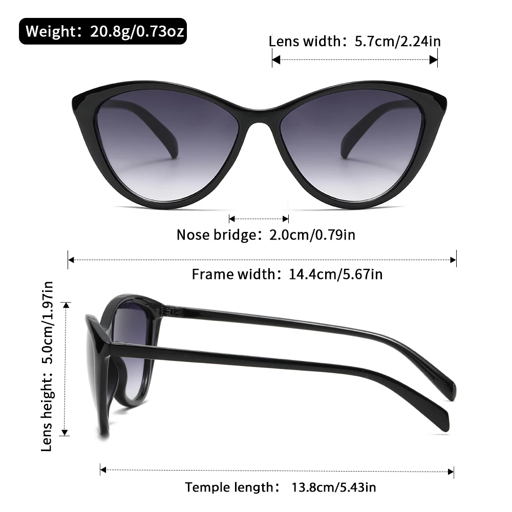 نظارات شمسية عصرية على شكل عين القطة من Oyalie، تصميم كلاسيكي على شكل عين القطة، عصرية ومتعددة الاستخدامات، جديدة، مخصصة، عصرية ولافتة للنظر. مناسبة للمشاركة في الحفلات ذات الطابع القديم، والمعرض الفني للزيارة، والقراءة المنزلية، وما إلى ذلك. إنها أنيقة وأنيقة بنسبية. إنها مقترنة على الطراز القديم أو الملابس الأنيقة. يظهر إنها أنيقة نبيلة.