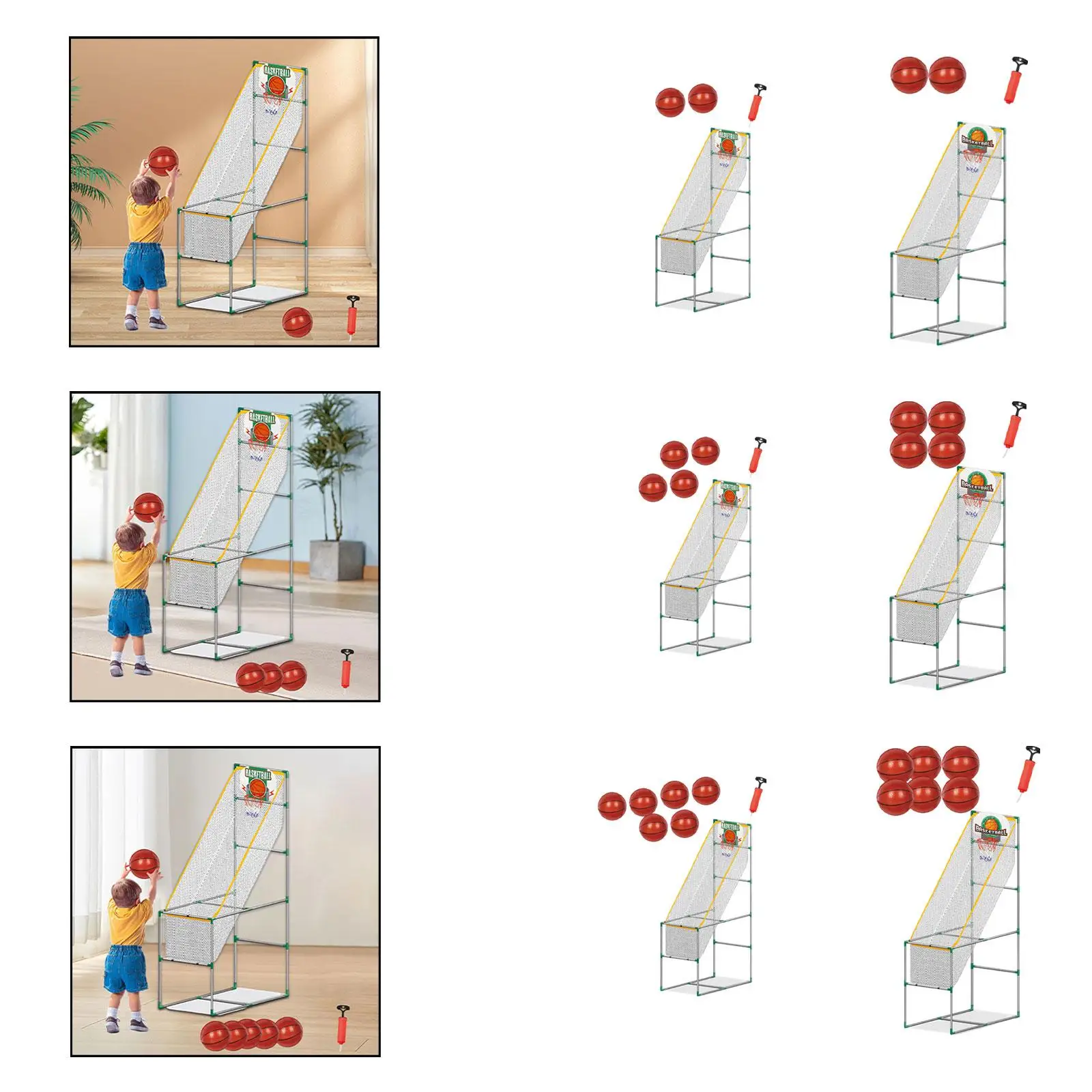 

Kids Arcade Basketball Game Easy to Assemble Interactive Toy Basketball Hoop