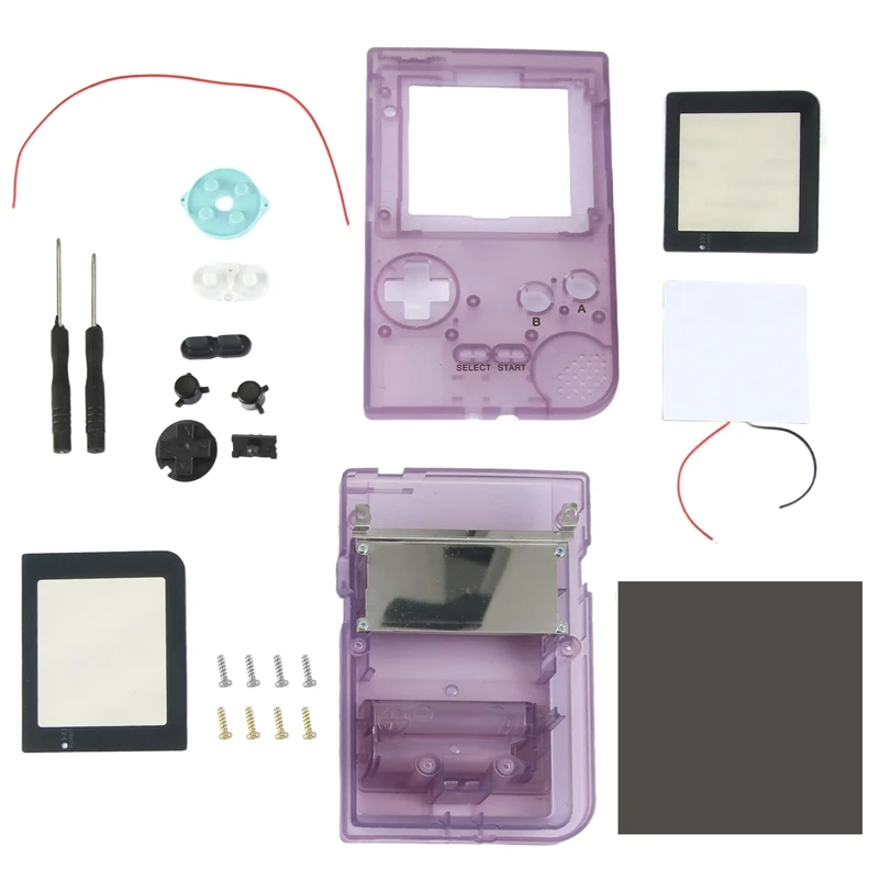 DIY Shell Replacement For Gameboy Pocket Game Console For GBP Shell Case With Buttons Kit Class Lens