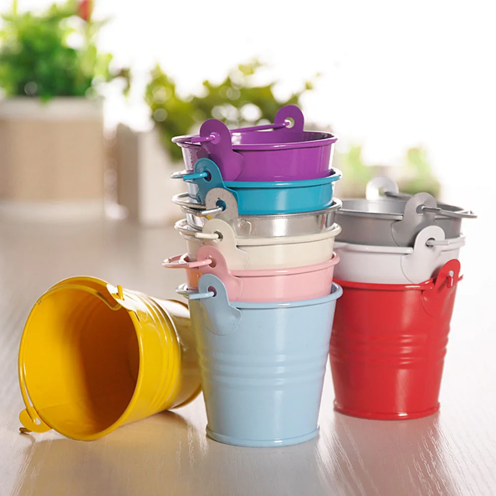 

3Pcs Iron Art Flower Bucket Vintage Vase Decorative Holder Retro Garden Decor Easy Clean Indoor Desktop