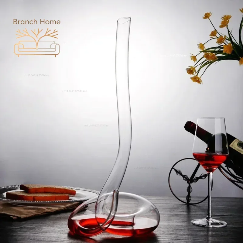 Snake-Shaped Transparent Glass Decanter, Creative Wine Pot, Flagon, Hotel, Bar, Home, Kitchen, Decoration Supplies, 1.1 L, 2L