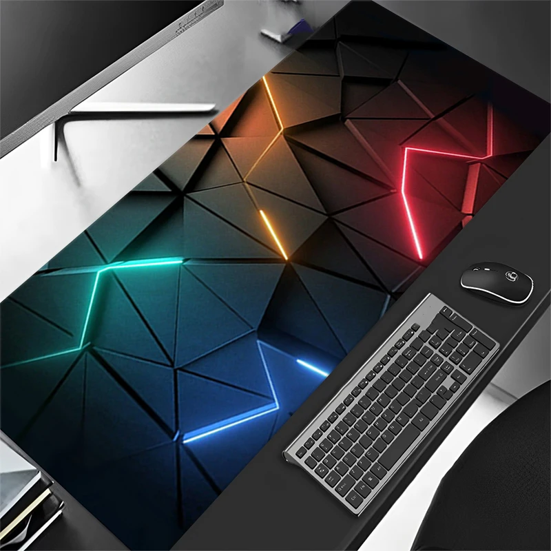 Mouse Pad Desk Pad Extended Mouse Mat 31.5x11.8in Large Computer Keyboard Desk Mat Desk Pad with Non-Slip Base and Stitched Edge