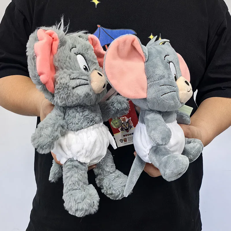 톰과 제리 플러시 장난감 기저귀 스타일 18cm/25cm 터피 소프트 인형 장난감: 귀여운 영화 캐릭터 인형