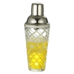 Crystal Glass Cocktail Shaker, 17oz Martini Shaker Glass