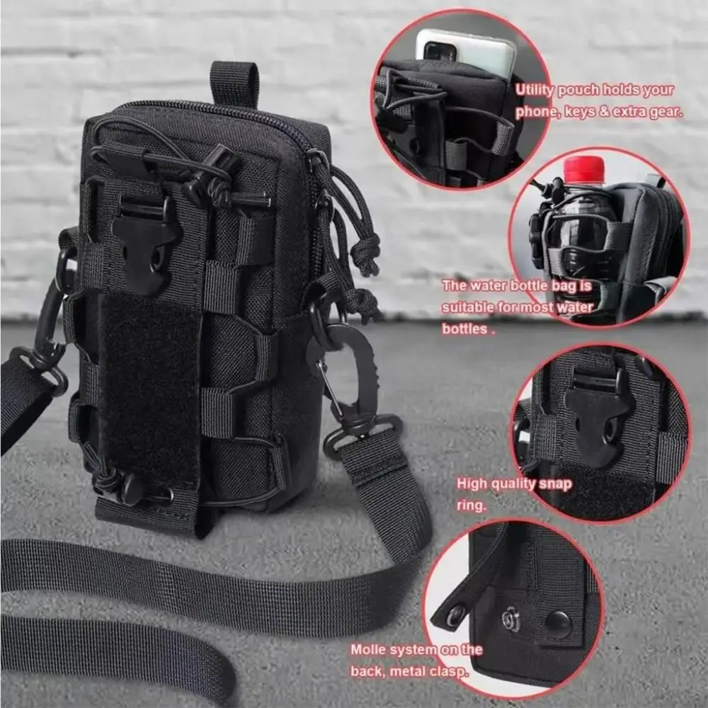 

Zipper Hiking Waist Bags Large Capacity Adjustable Strap Water Bottle Pouch With Strap Oxford Cloth Sports Phone Bag Travel