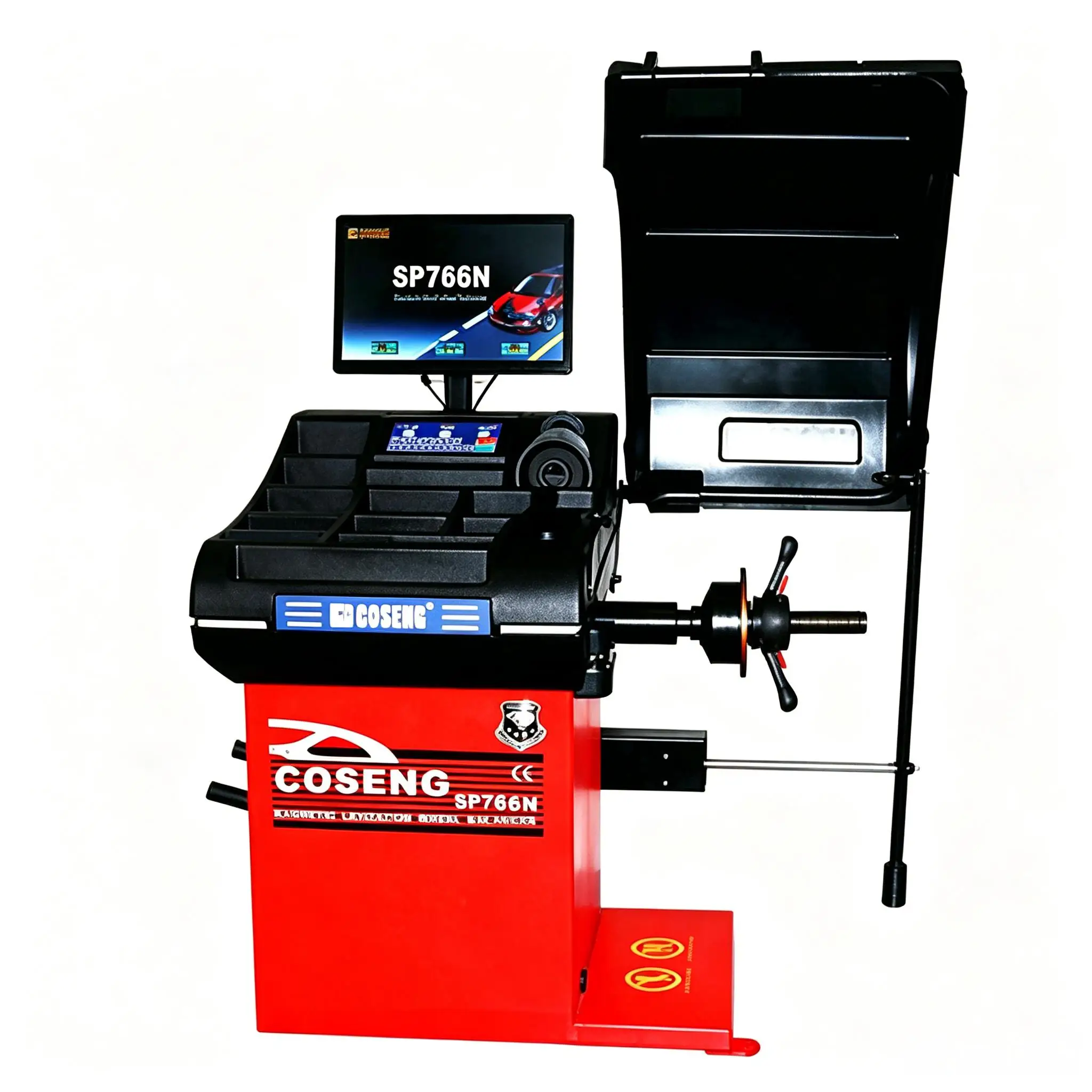 SP766N Magnetic Levitation Wheel Balancer 512 Positions Laser Visual Tech Auto Data Input Car Tire Balancing Machine 220V 1g
