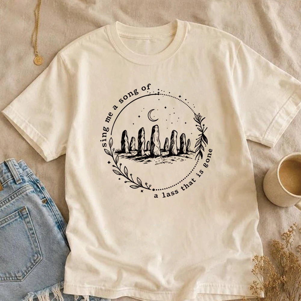 Sing Me A Song T-Shirt Fraser Ridge Outlander Tee Bookish Tshirt Fantasy Reader Shirts Unisex Short Sleeves Tops Bookish Gifts