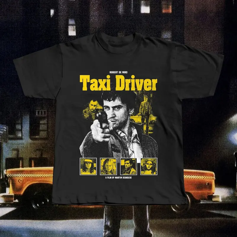 Taxi Driver Movie T-Shirt, Robert De Niro Graphic Tee, 70s Cinema