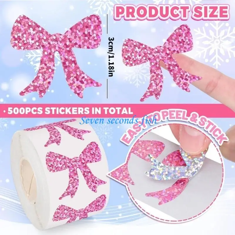 L74B Bowknot -Aufkleber -Wraping -Etikett für Scrapbooking Journal Packaging Decoration