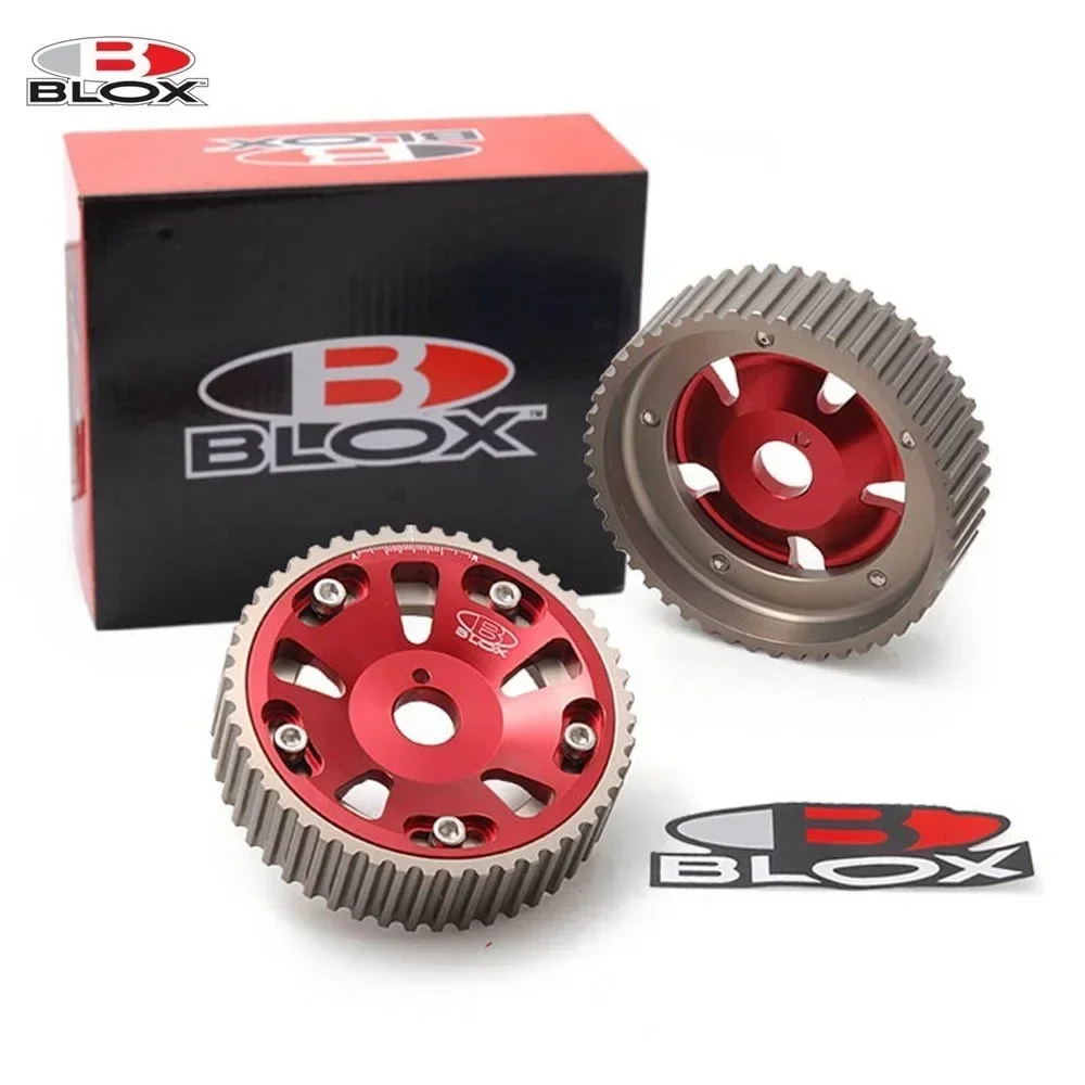 For TOYOTA Supra 2JZ,TE 2Pcs Blox Adjustable Aluminum Engine Motor Single Cam Shaft Gear Wheel Sprocket HU-CG1JZBL