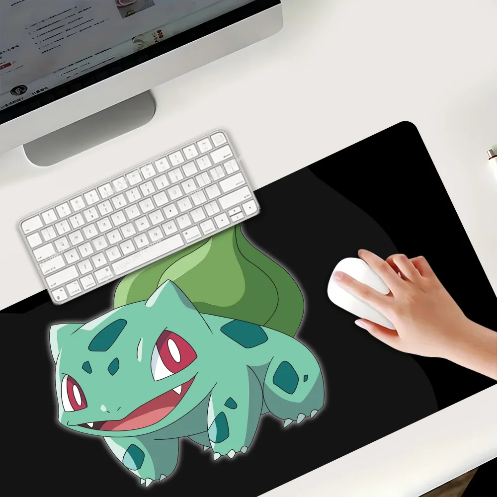 P-Pokemon B-Bulbasaur Mousepad Non-slip Suitable For Office Computers Laptops E-sports Game Desk Mats XXL Keyboard